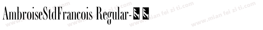 AmbroiseStdFrancois Regular字体转换
